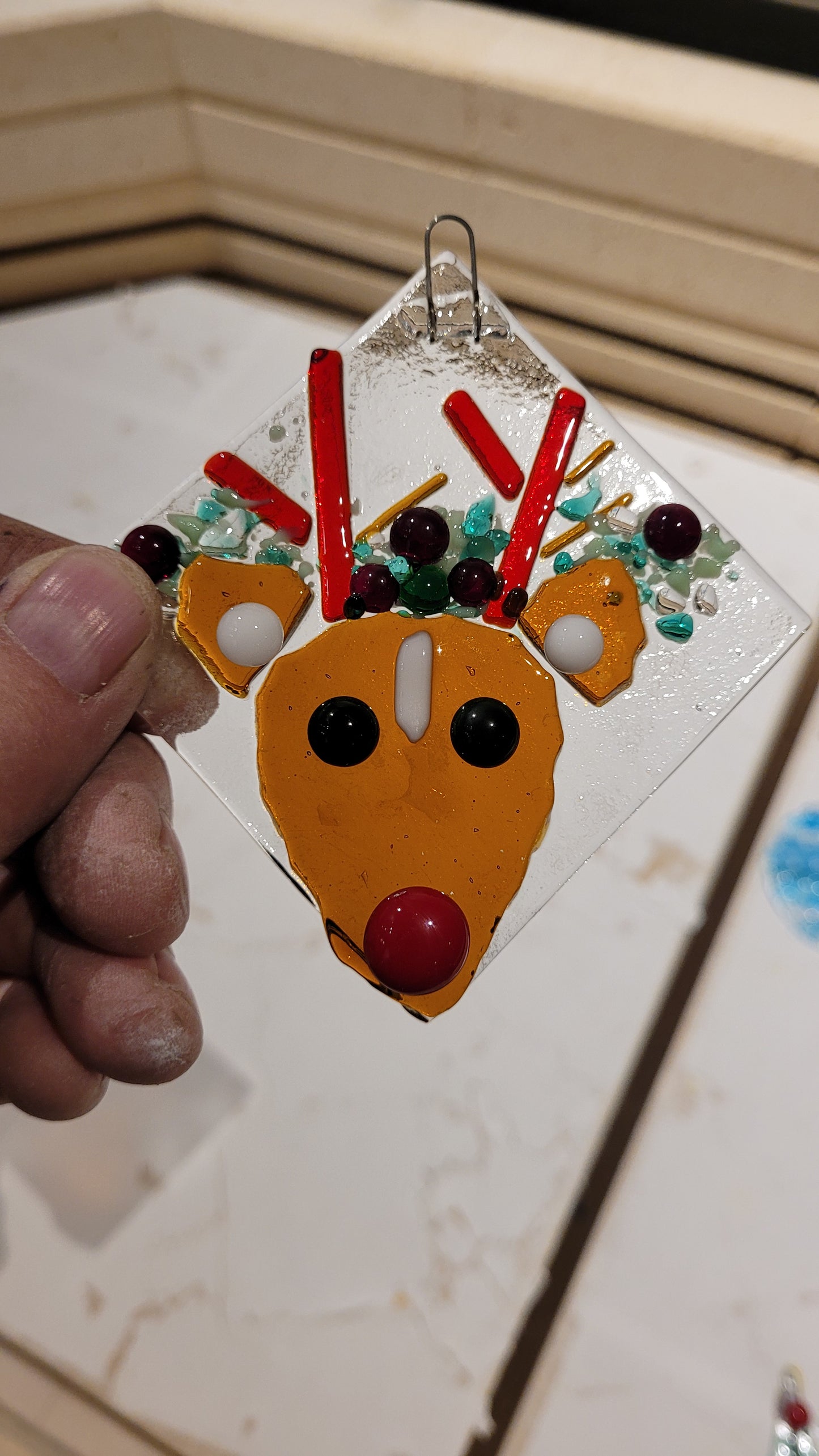 Christmas in July Fused Glass  Christmas Ornaments  - 2 Hr workshop