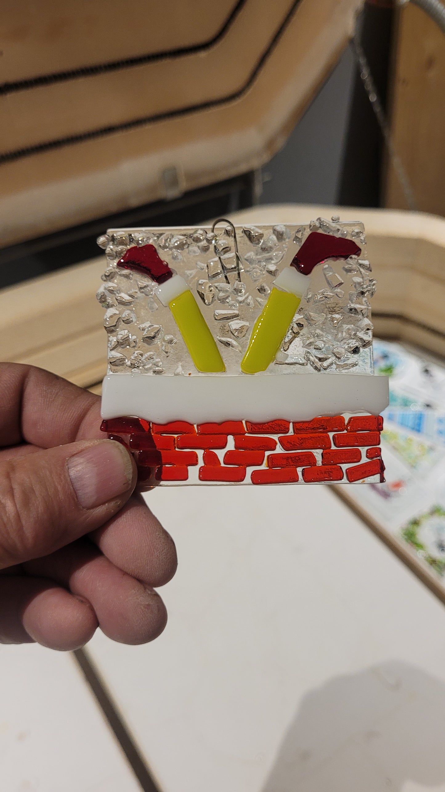 Christmas in July Fused Glass  Christmas Ornaments  - 2 Hr workshop