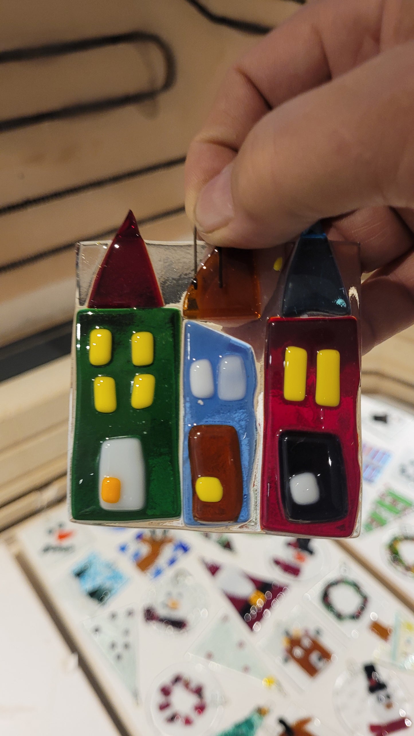 Christmas in July Fused Glass  Christmas Ornaments  - 2 Hr workshop