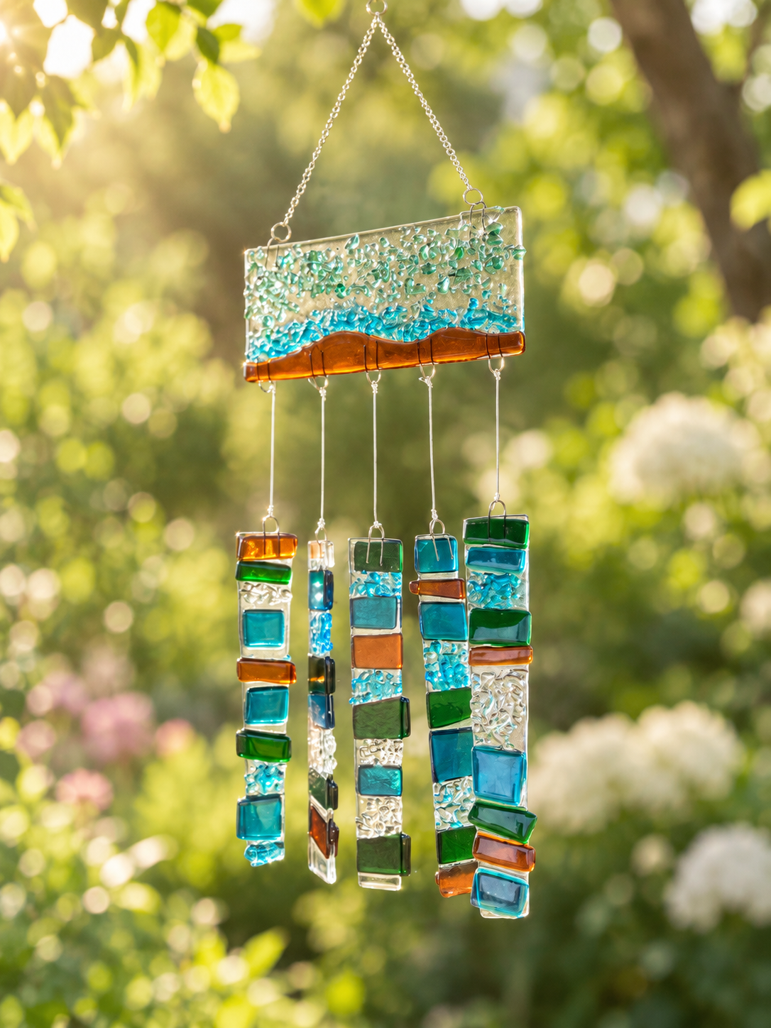 Fused Glass Wind Chimes