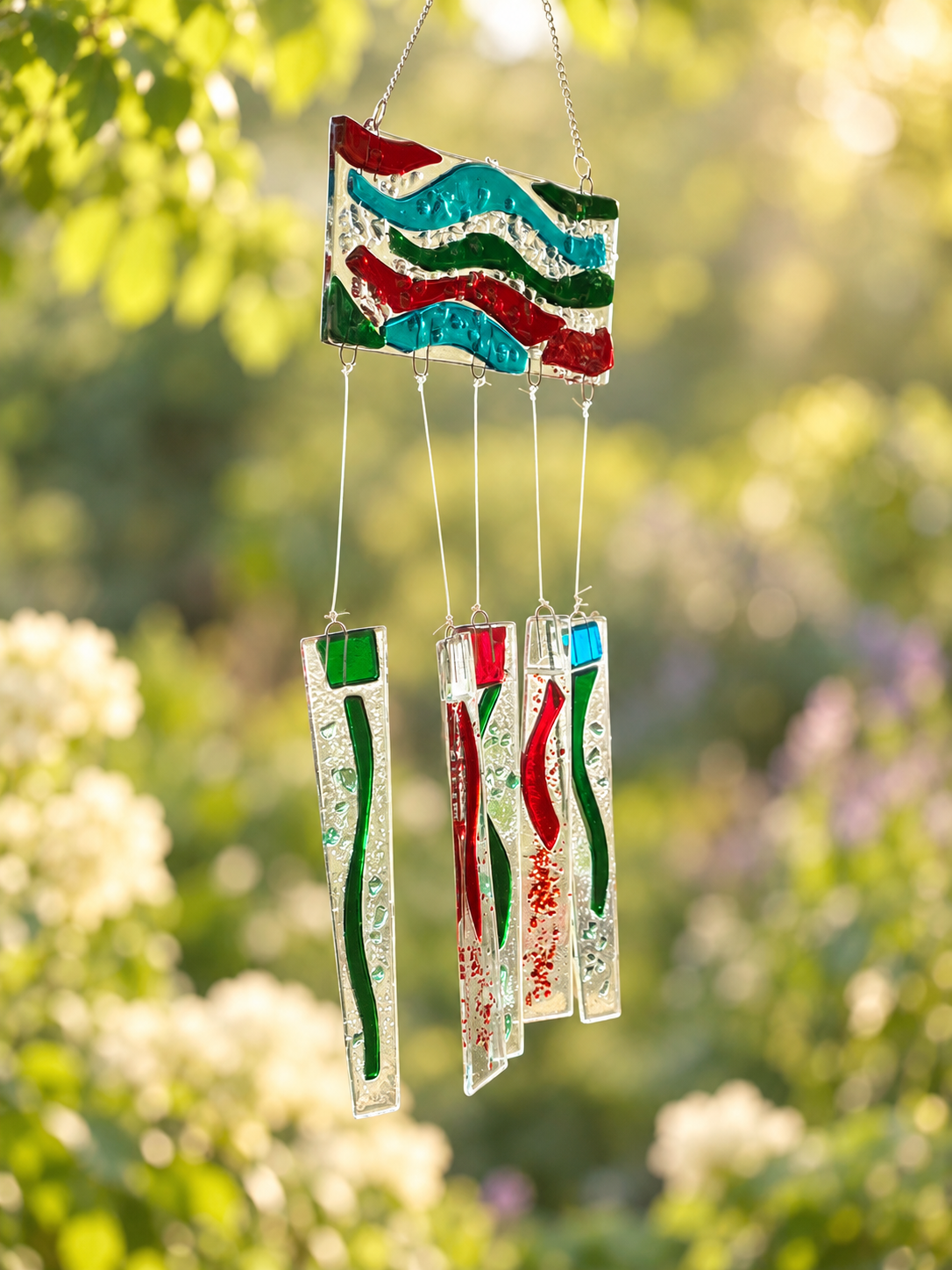 Fused Glass Wind Chimes